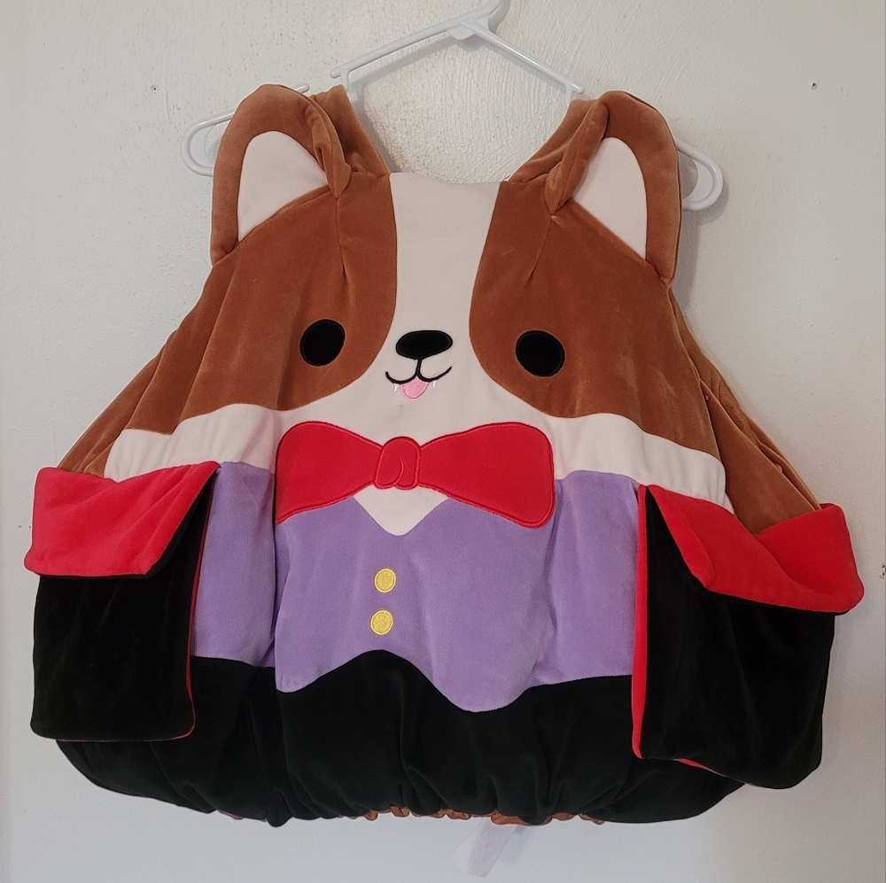 Squishmallows Reginald Vampire Corgi Dog Unisex Halloween Costume One Size 6+